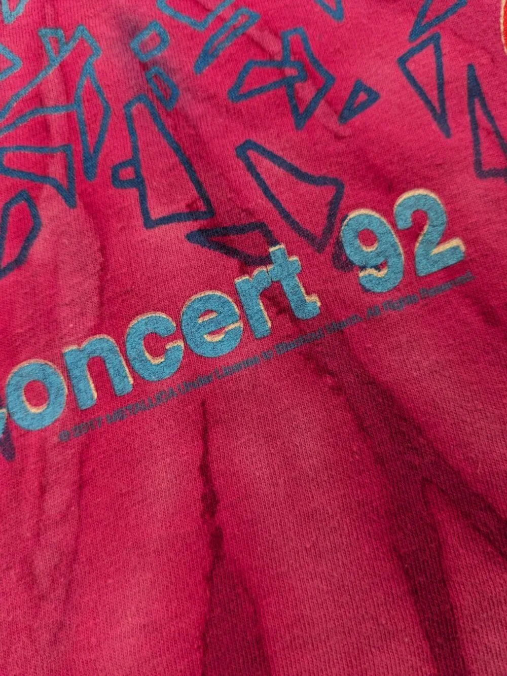 Metallica T-Shirt Live in Concert 92 Tie Dye Metal Band Tee 2017 Mens Large